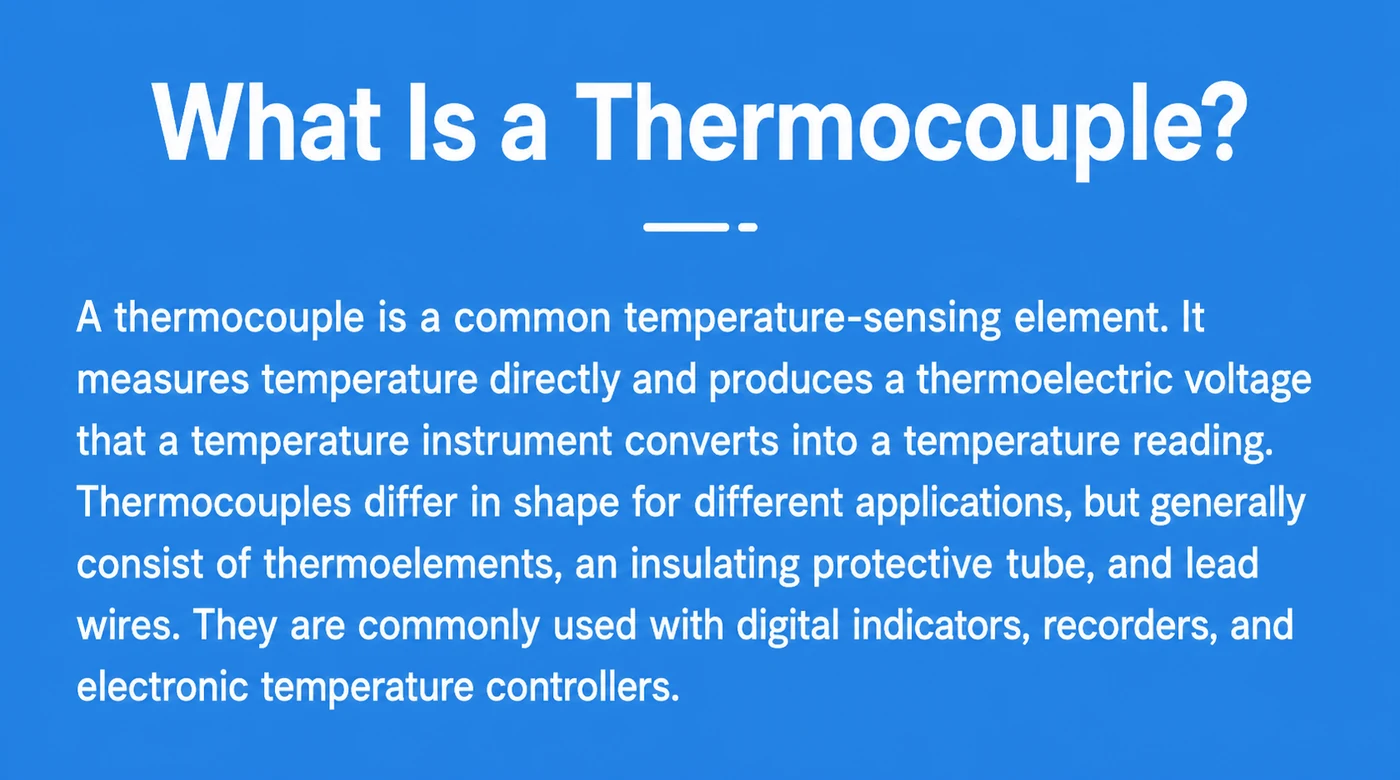 How a thermocouple junction and an RTD element measure temperature