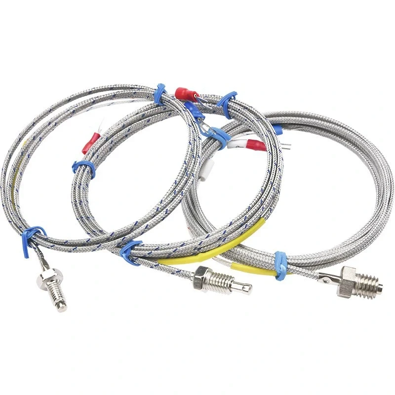 M6 / M8 Threaded Temperature Sensor Probe (K, E Thermocouple or Pt100 RTD)