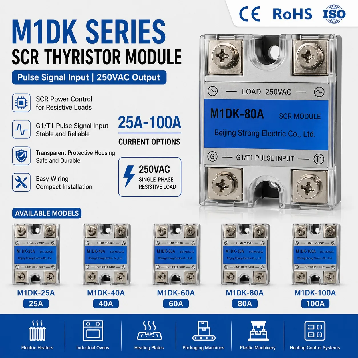 M1DK / SSR-DV Pulse-Triggered SCR Power Module