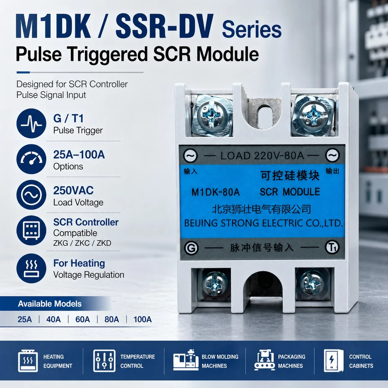 M1DK / SSR-DV Pulse-Triggered SCR Power Module